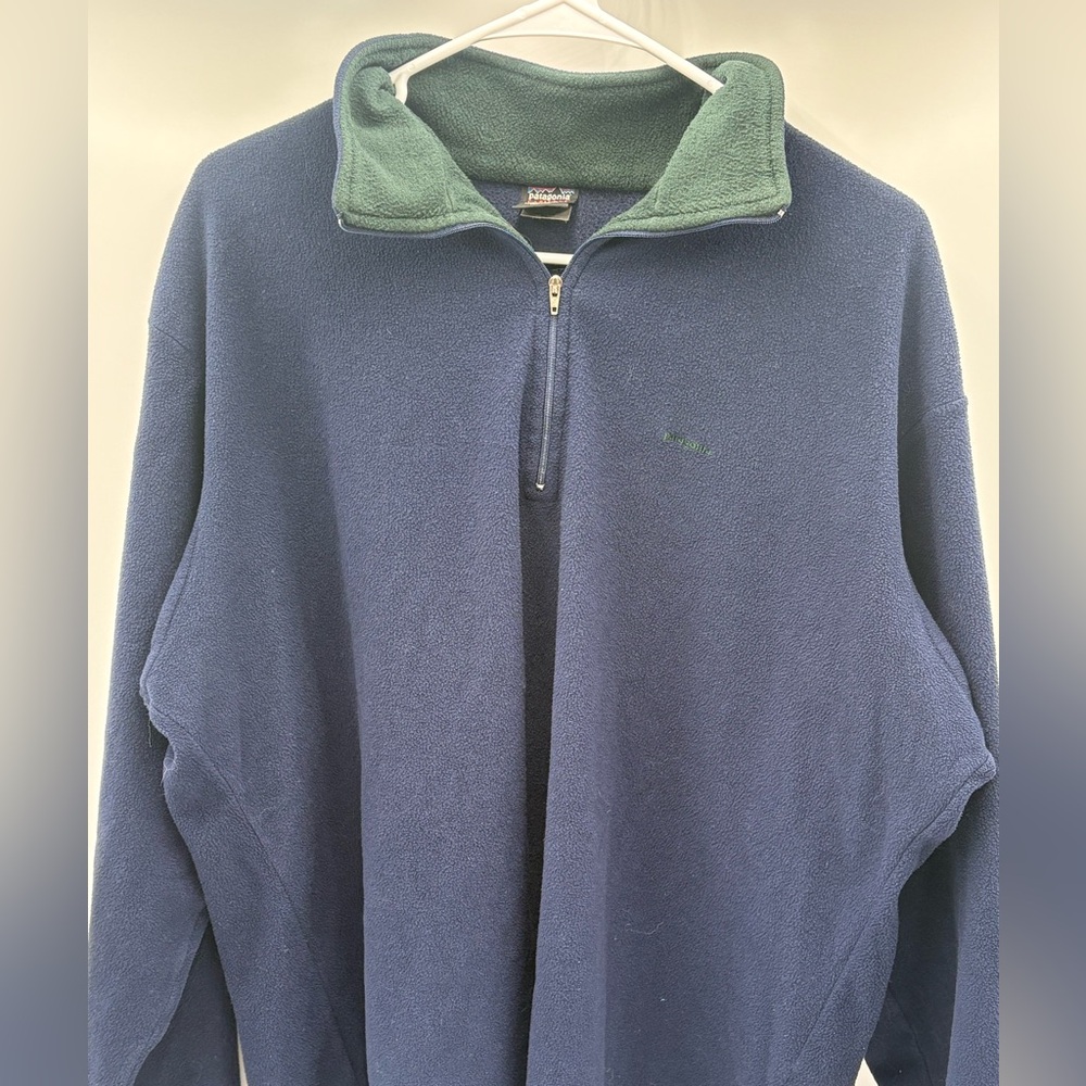 Vintage Patagonia Capilene Fleece Quarter Zip‎ Pullover XL Made USA